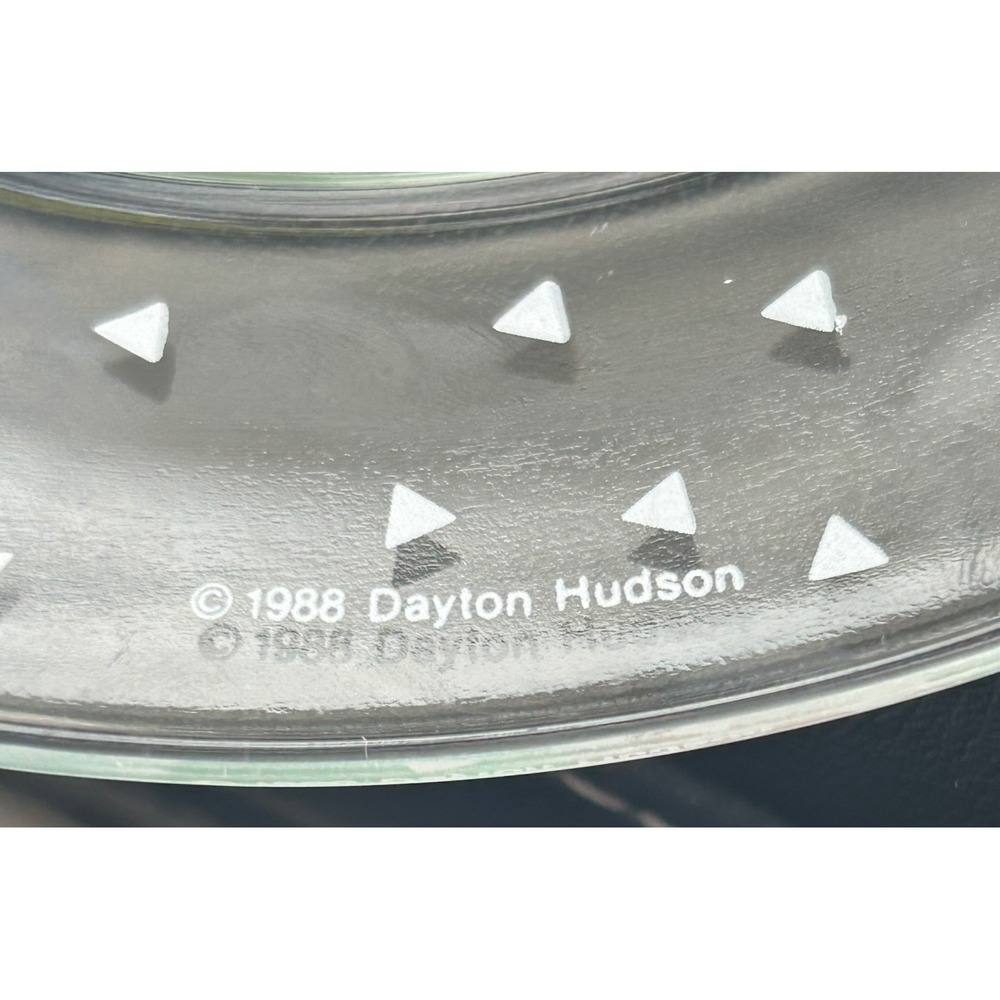 Vintage 1988 Dayton Hudson Arcoroc France Glass Christmas Tree Plates Set of 4 - Picture 3 of 10